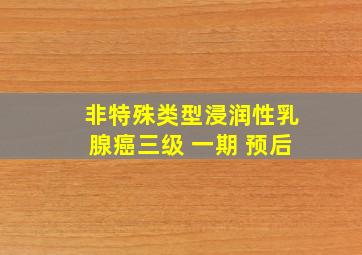 非特殊类型浸润性乳腺癌三级 一期 预后